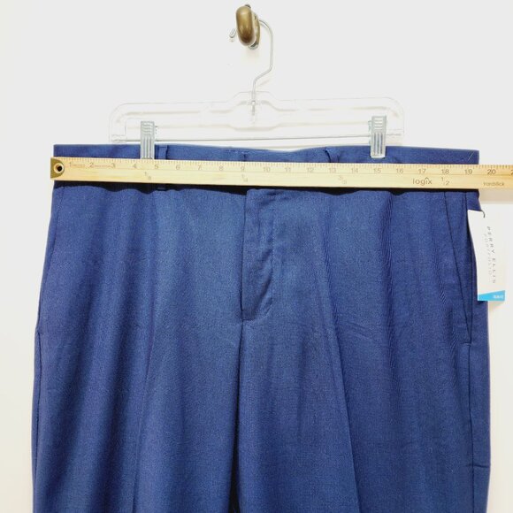 Perry Ellis Mens Portfolio Navy Slim Fit Dress Pants Size 38x30 New - Picture 5 of 14